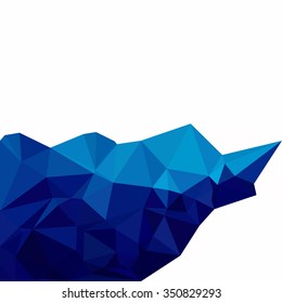 Blue Polygonal Mosaic Background, Creative Design Templates