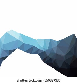 Blue Polygonal Mosaic Background, Creative Design Templates