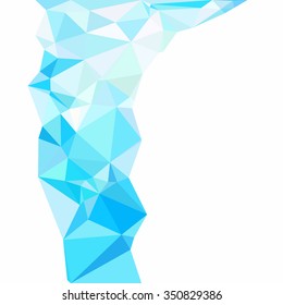 Blue Polygonal Mosaic Background, Creative Design Templates