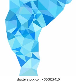 Blue Polygonal Mosaic Background, Creative Design Templates