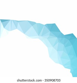 Blue Polygonal Mosaic Background, Creative Design Templates