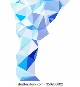 Blue Polygonal Mosaic Background, Creative Design Templates
