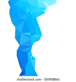 Blue Polygonal Mosaic Background, Creative Design Templates