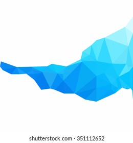Blue Polygonal Mosaic Background, Creative Design Templates
