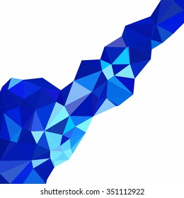 Blue Polygonal Mosaic Background, Creative Design Templates