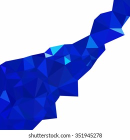 Blue Polygonal Mosaic Background, Creative Design Templates