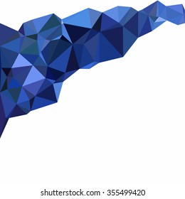 Blue Polygonal Mosaic Background, Creative Design Templates