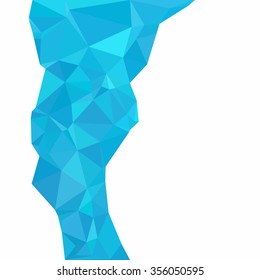 Blue Polygonal Mosaic Background, Creative Design Templates