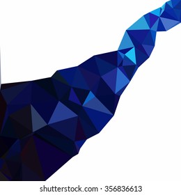Blue Polygonal Mosaic Background, Creative Design Templates