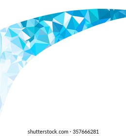 Blue Polygonal Mosaic Background, Creative Design Templates