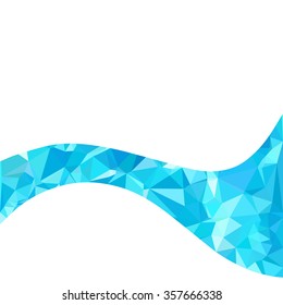 Blue Polygonal Mosaic Background, Creative Design Templates