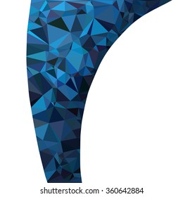 Blue Polygonal Mosaic Background, Creative Design Templates