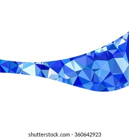Blue Polygonal Mosaic Background, Creative Design Templates