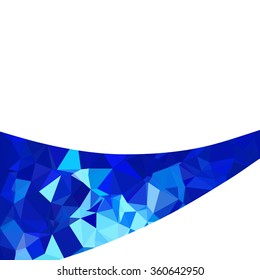 Blue Polygonal Mosaic Background, Creative Design Templates