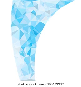 Blue Polygonal Mosaic Background, Creative Design Templates