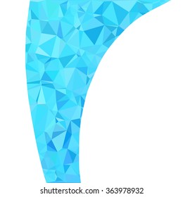 Blue Polygonal Mosaic Background, Creative Design Templates