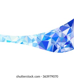 Blue Polygonal Mosaic Background, Creative Design Templates