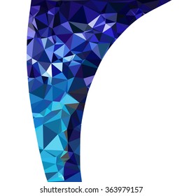 Blue Polygonal Mosaic Background, Creative Design Templates