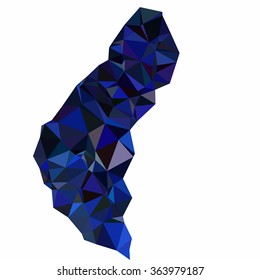 Blue Polygonal Mosaic Background, Creative Design Templates