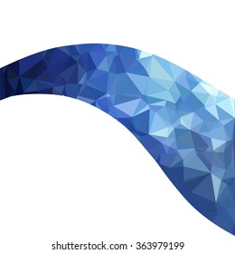 Blue Polygonal Mosaic Background, Creative Design Templates