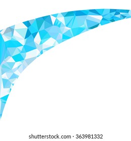 Blue Polygonal Mosaic Background, Creative Design Templates