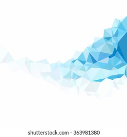 Blue Polygonal Mosaic Background, Creative Design Templates