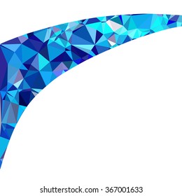 Blue Polygonal Mosaic Background, Creative Design Templates