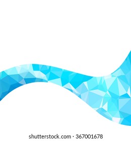 Blue Polygonal Mosaic Background, Creative Design Templates