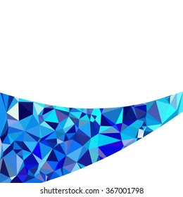 Blue Polygonal Mosaic Background, Creative Design Templates