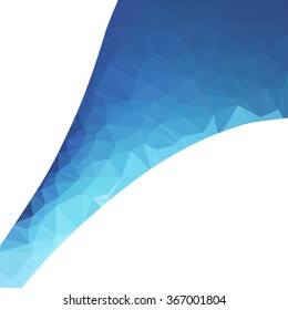 Blue Polygonal Mosaic Background, Creative Design Templates