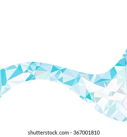 Blue Polygonal Mosaic Background, Creative Design Templates