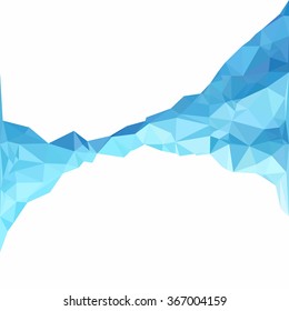 Blue Polygonal Mosaic Background, Creative Design Templates