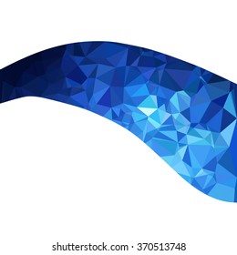 Blue Polygonal Mosaic Background, Creative Design Templates