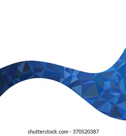 Blue Polygonal Mosaic Background, Creative Design Templates
