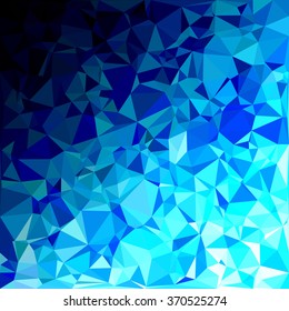 Blue Polygonal Mosaic Background, Creative Design Templates
