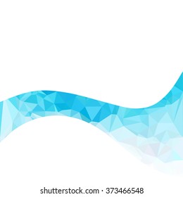 Blue Polygonal Mosaic Background, Creative Design Templates
