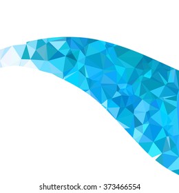Blue Polygonal Mosaic Background, Creative Design Templates