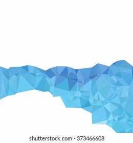 Blue Polygonal Mosaic Background, Creative Design Templates