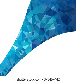 Blue Polygonal Mosaic Background, Creative Design Templates