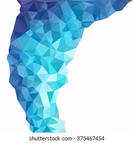 Blue Polygonal Mosaic Background, Creative Design Templates