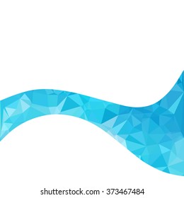 Blue Polygonal Mosaic Background, Creative Design Templates