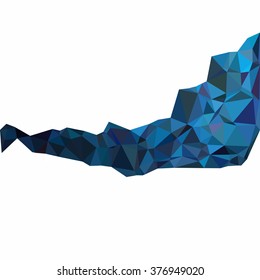 Blue Polygonal Mosaic Background, Creative Design Templates