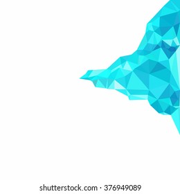 Blue Polygonal Mosaic Background, Creative Design Templates