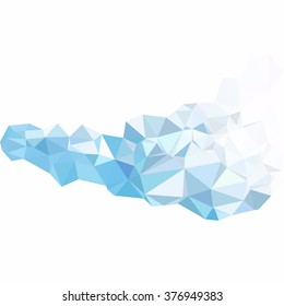Blue Polygonal Mosaic Background, Creative Design Templates