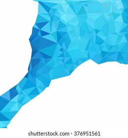 Blue Polygonal Mosaic Background, Creative Design Templates