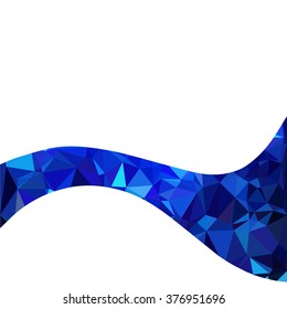 Blue Polygonal Mosaic Background, Creative Design Templates