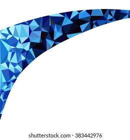 Blue Polygonal Mosaic Background, Creative Design Templates