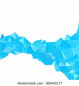 Blue Polygonal Mosaic Background, Creative Design Templates
