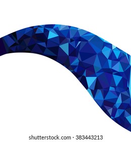 Blue Polygonal Mosaic Background, Creative Design Templates