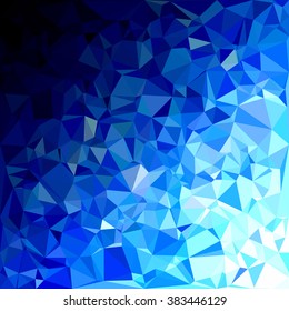 Blue Polygonal Mosaic Background, Creative Design Templates